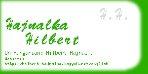 hajnalka hilbert business card